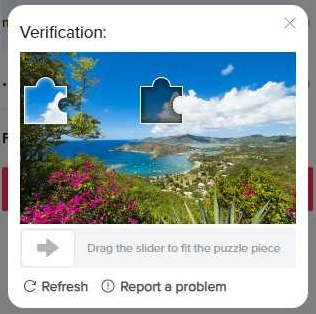 Exemple de Captcha puzzle
